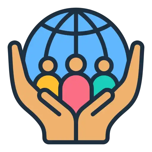 Ikon ini menggambarkan fokus bacaan terhadap konten Ilmu Pengetahuan Sosial